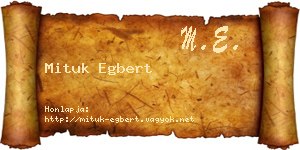 Mituk Egbert névjegykártya